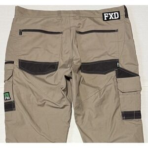 FXD Workwear WP-1 - Mens Beige Cargo Utility Tactical Double Knee Pants - 40x30